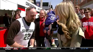 MSU Fan Interrupts Allie LaForce Live Report To Propose To Her